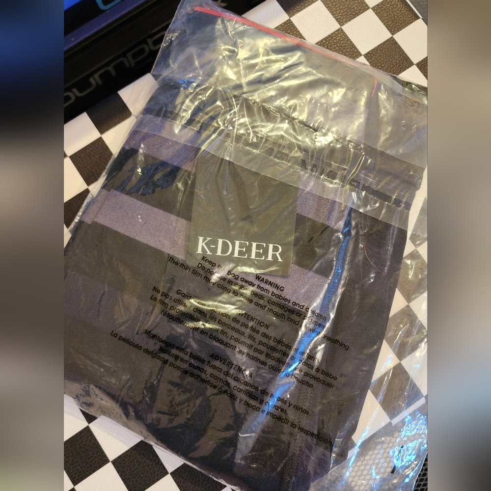 K Deer Kids Signature Chelsea Stripe Black Orange and Grey Leggings
